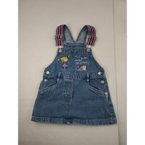 Vintage‎ Rugrats Overalls Skirt Girl Size 4 Denim Nickelodeon Viacom 1998 Pink